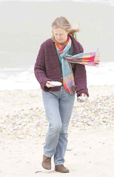 Sarah Ackroyd on the beach